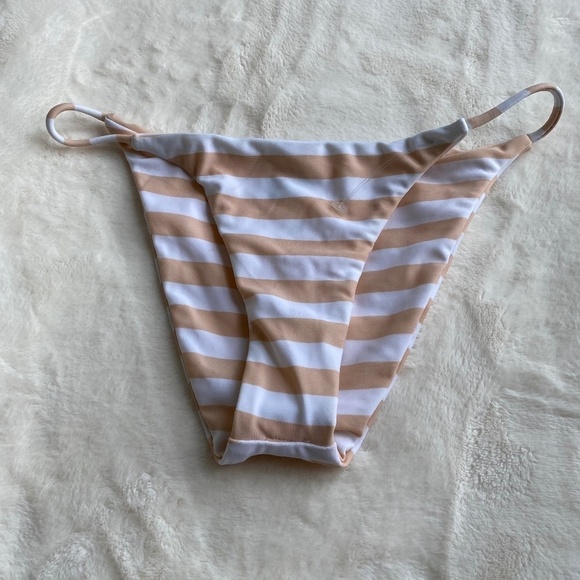 New! Skin by same striped Brazilian string low-rise bikini bottom 14674 - Picture 4 of 11